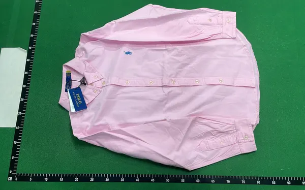 White Oxford Button-Down Shirt With Chest Embroidery — warehouse QC photo 6