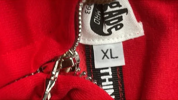 Black Full Zip Hoodie With Shark Face Hood — warehouse QC photo 5