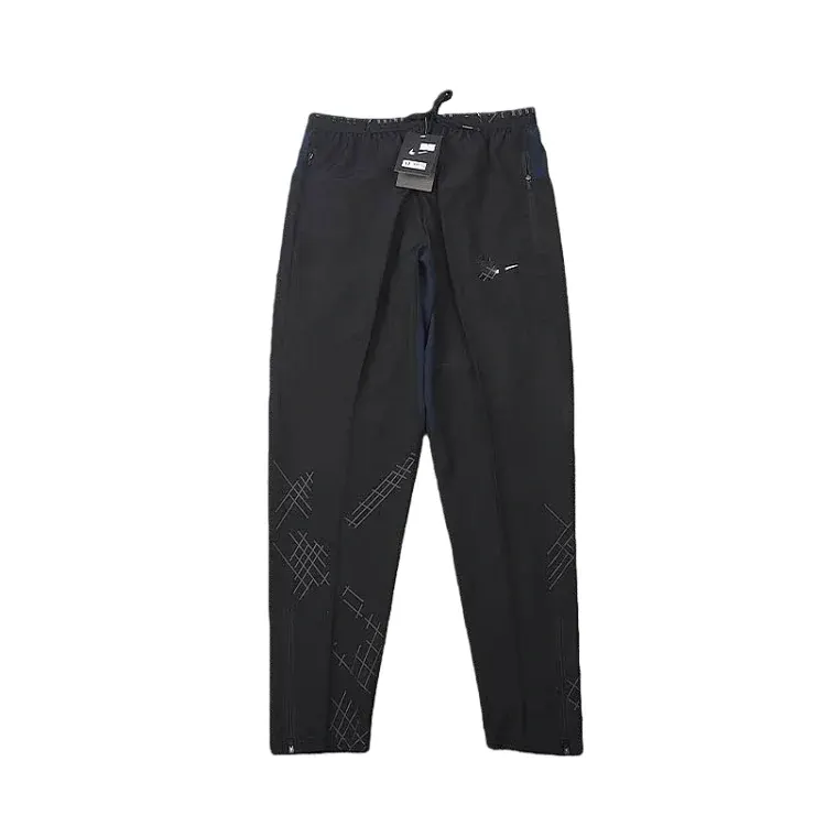 Black Zip Pocket Track Pants With Leg Print — merchant catalogue photo