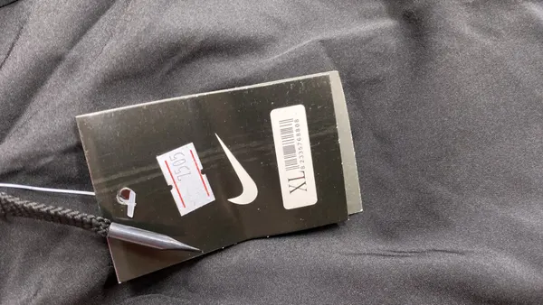 Black Zip Pocket Track Pants With Leg Print — warehouse QC photo 1