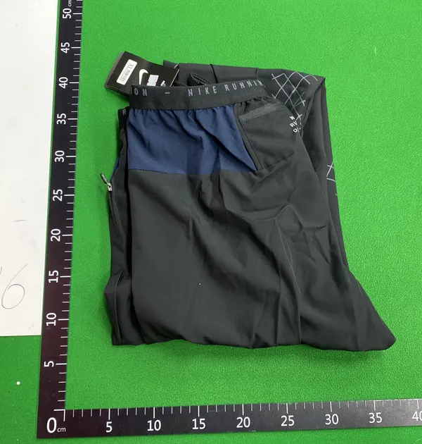 Black Zip Pocket Track Pants With Leg Print — warehouse QC photo 4