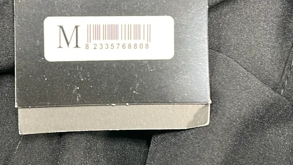 Black Zip Pocket Track Pants With Leg Print — warehouse QC photo 5