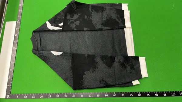 Purple Skull Graphic Chunky Knit Sweater — warehouse QC photo 3