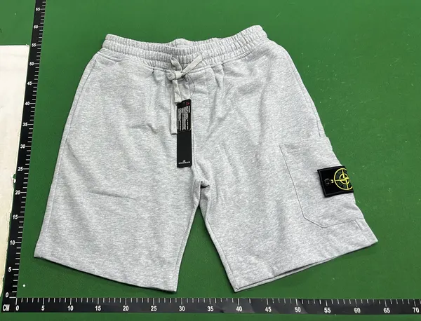 Plain White T-Shirt And Drawstring Shorts Set — warehouse QC photo 4