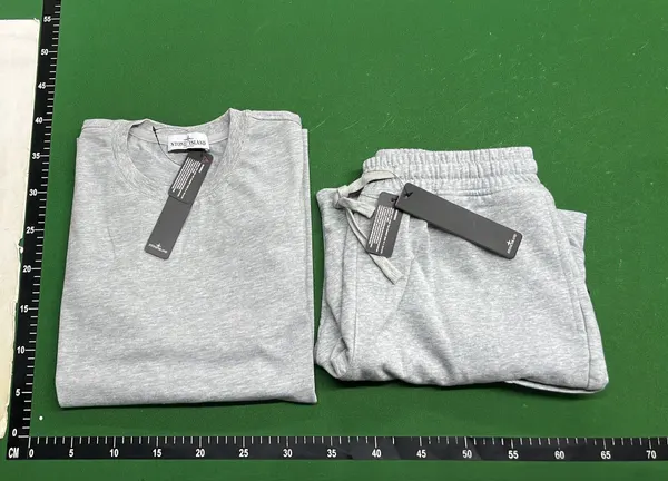 Plain White T-Shirt And Drawstring Shorts Set — warehouse QC photo 5