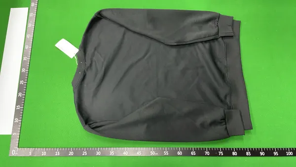 Cream Quarter-Zip Sweatshirt With Stand Collar — warehouse QC photo 2
