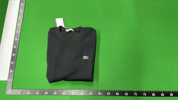 Cream Quarter-Zip Sweatshirt With Stand Collar — warehouse QC photo 3