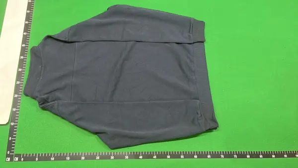Cream Quarter-Zip Sweatshirt With Stand Collar — warehouse QC photo 6