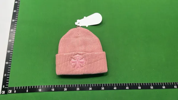 Black Ribbed Beanie With Cross Knit Cuff — warehouse QC photo 4