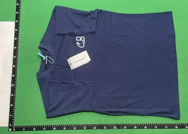 White Oversized Tee With Script Chest Print — warehouse QC photo 6