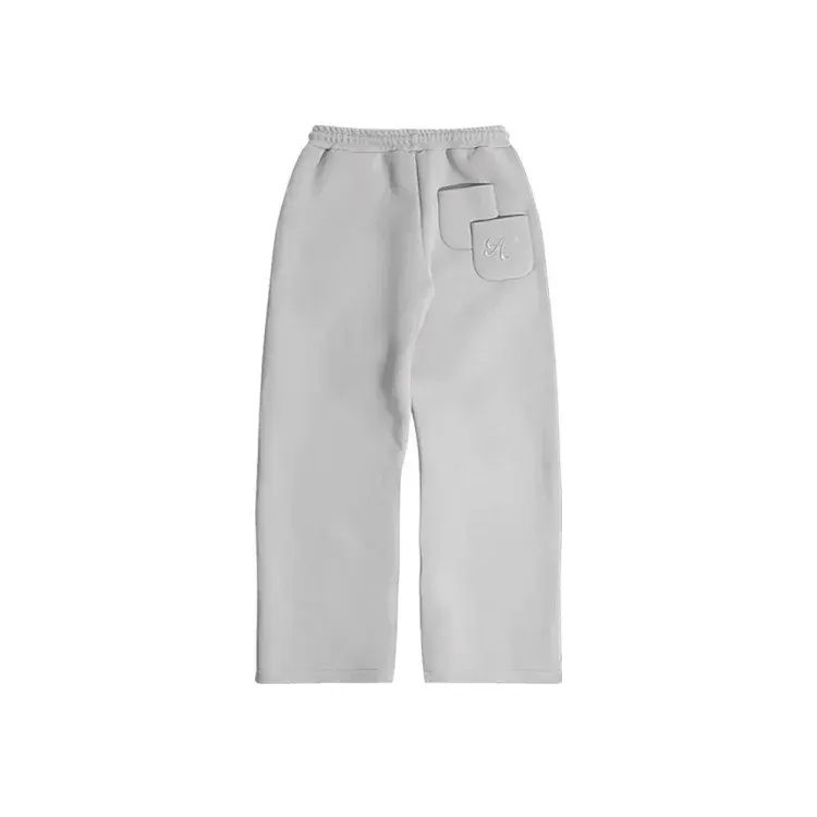 Grey Wide-Leg Sweatpants With Patch Pocket — merchant catalogue photo