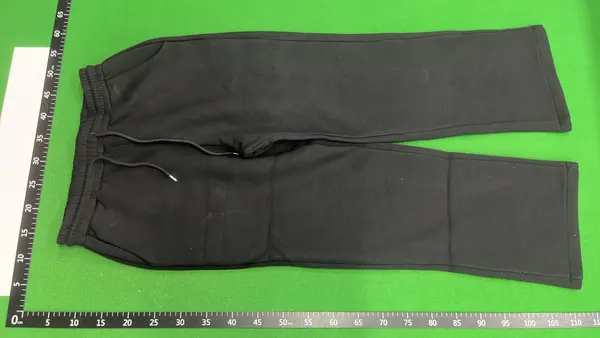 Grey Wide-Leg Sweatpants With Patch Pocket — warehouse QC photo 2