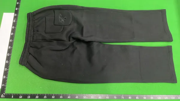 Grey Wide-Leg Sweatpants With Patch Pocket — warehouse QC photo 3