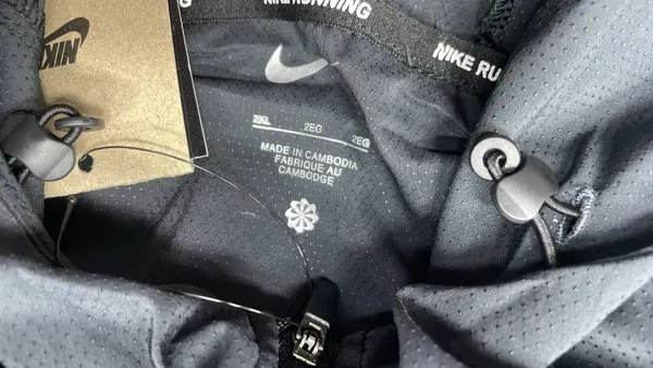 Black Hooded Lightweight Windbreaker Jacket (#2) — warehouse QC photo 1