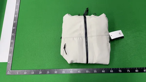 Black Hooded Softshell Jacket With Lens Detail — warehouse QC photo 4