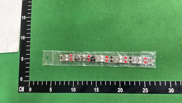 Black Wide-Link Metal Bracelet With Inset Discs — warehouse QC photo 2