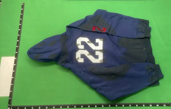 Faded Navy Oversized Zip Up Hoodie — warehouse QC photo 3