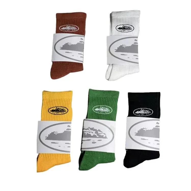 Ribbed Crew Socks With Oval Graphic — merchant catalogue photo