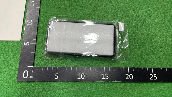 Black Leather-Look Phone Case With Cross Studs — warehouse QC photo 5