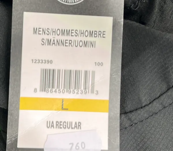 Black Hooded Full-Zip Lightweight Windbreaker — warehouse QC photo 1