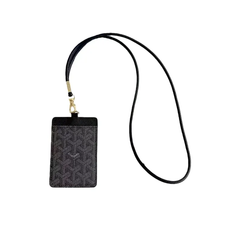 Black Card Holder With Cord Lanyard — merchant catalogue photo