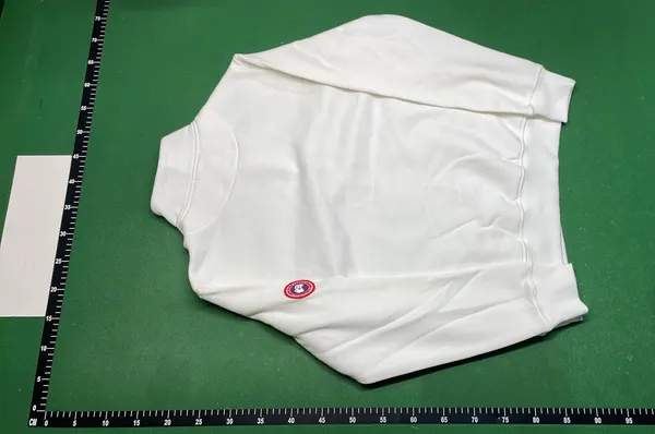 Grey Marl Quarter-Zip Sweatshirt With Sleeve Patch — warehouse QC photo 3